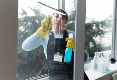 Nettoyage de vitres intérieures et extérieures au Plessis-Pâté